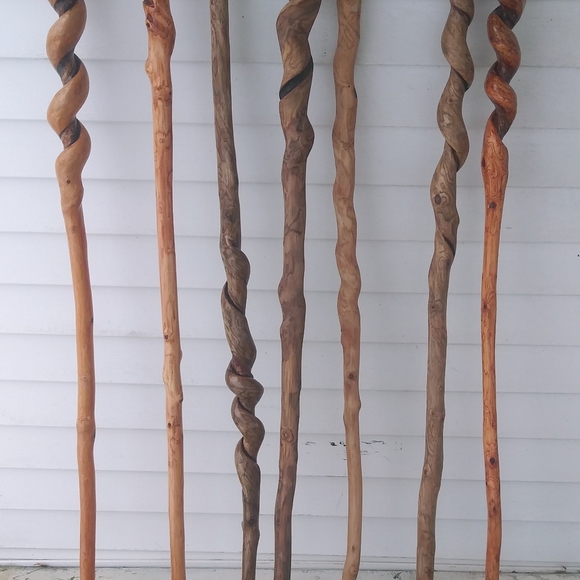 Hand crafted walking sticks